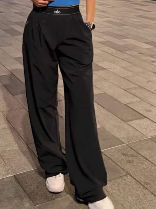 ALO Yoga Pants - Black ALO Yoga 😁 High Waisted Wide Leg Pants (Regular) NWT | Office Casual Chic